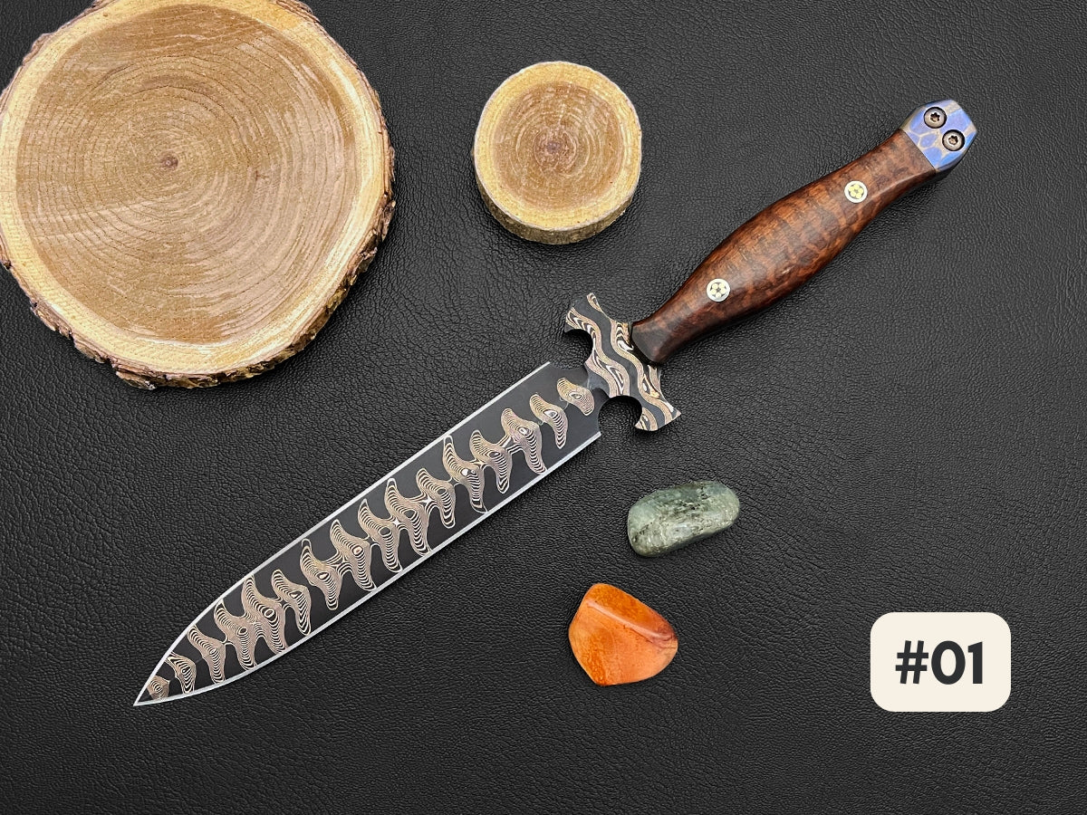 Alghadab Aleanif Dagger Series | Tigermai | Dawson Select Steel | Arizona Ironwood