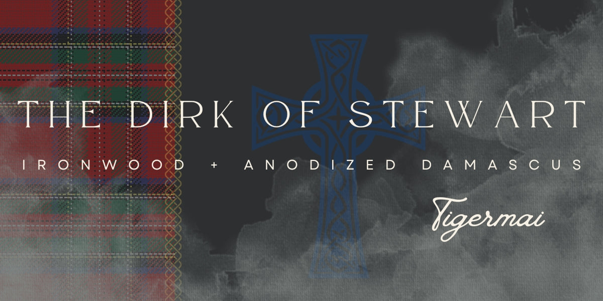 Dirk of Stewart | Dawson Select Copper San Mai Steel | Blue Box Elder