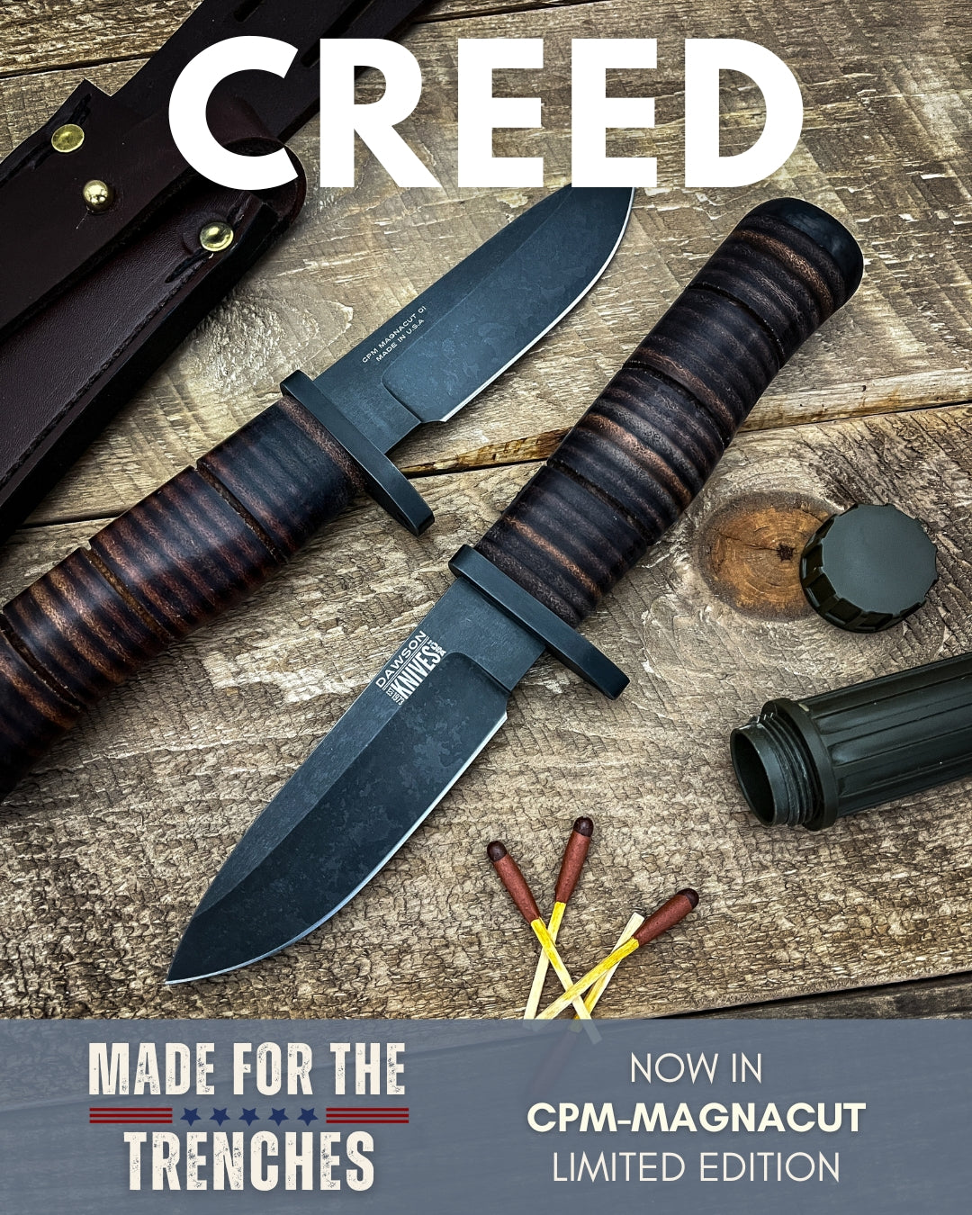 Creed | Limited Edition Scagel-Style Knife | CPM-MagnaCut | Midnight Finish