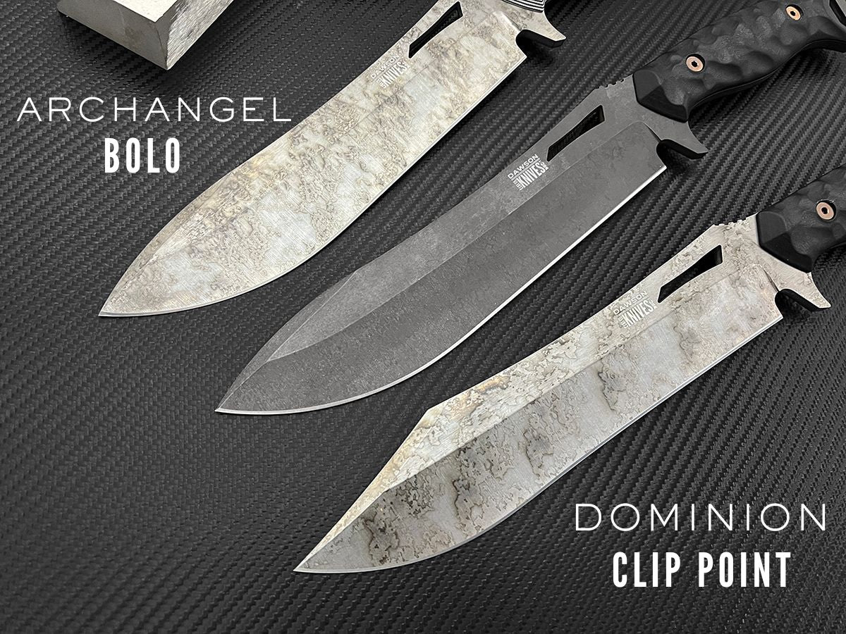 Dominion | Clip Point Survival Bowie | CPM-MagnaCut Steel | Midnight Finish