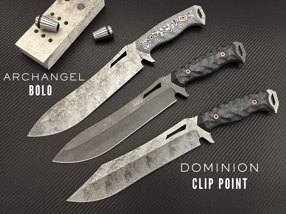 Dominion | Clip Point Survival Bowie | CPM-MagnaCut Steel | Midnight Finish
