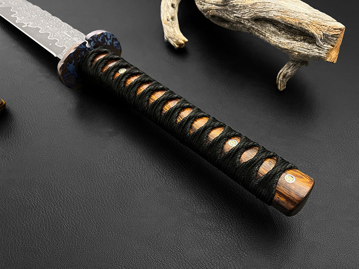 Dragon of Echigo | Japanese Wakizashi Sword | San Mai Select Steel Blade | Anodized Timascus Tsuba
