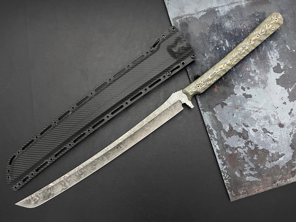 ULTRALIGHT Armageddon Survival Sword | 16" Blade | CPM-MagnaCut Steel | Monsoon Finish