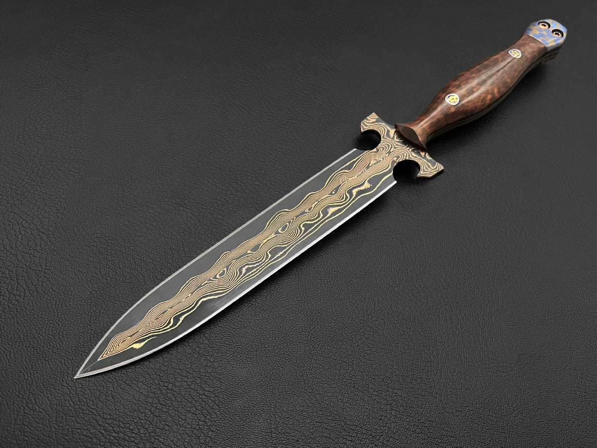Alghadab Aleanif Dagger Series | Tigermai | Dawson Select Steel | Arizona Ironwood