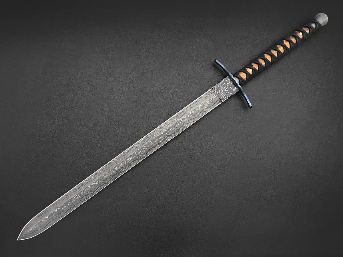 Crusader | European Style Double-Edged Sword | Dawson Select Steel | Arizona Ironwood