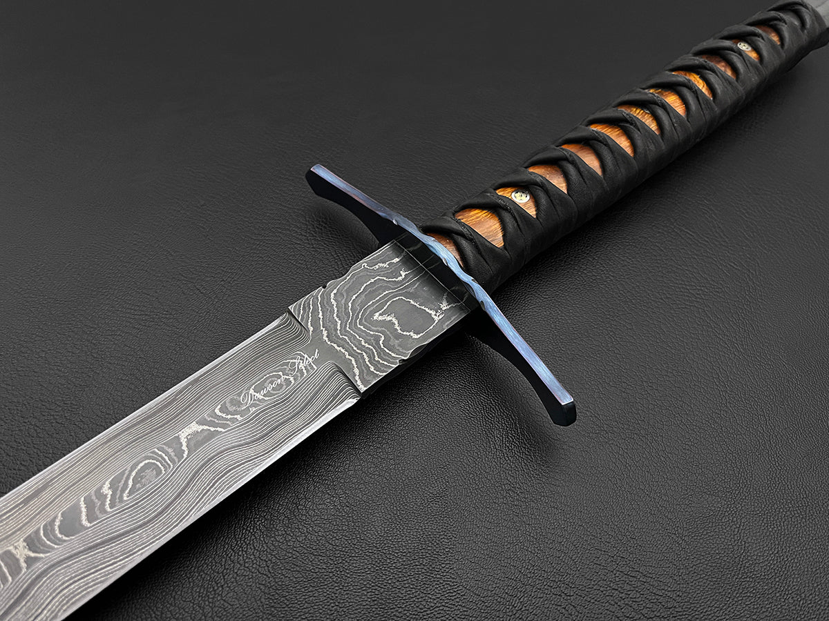 Crusader | European Style Double-Edged Sword | Dawson Select Steel | Arizona Ironwood