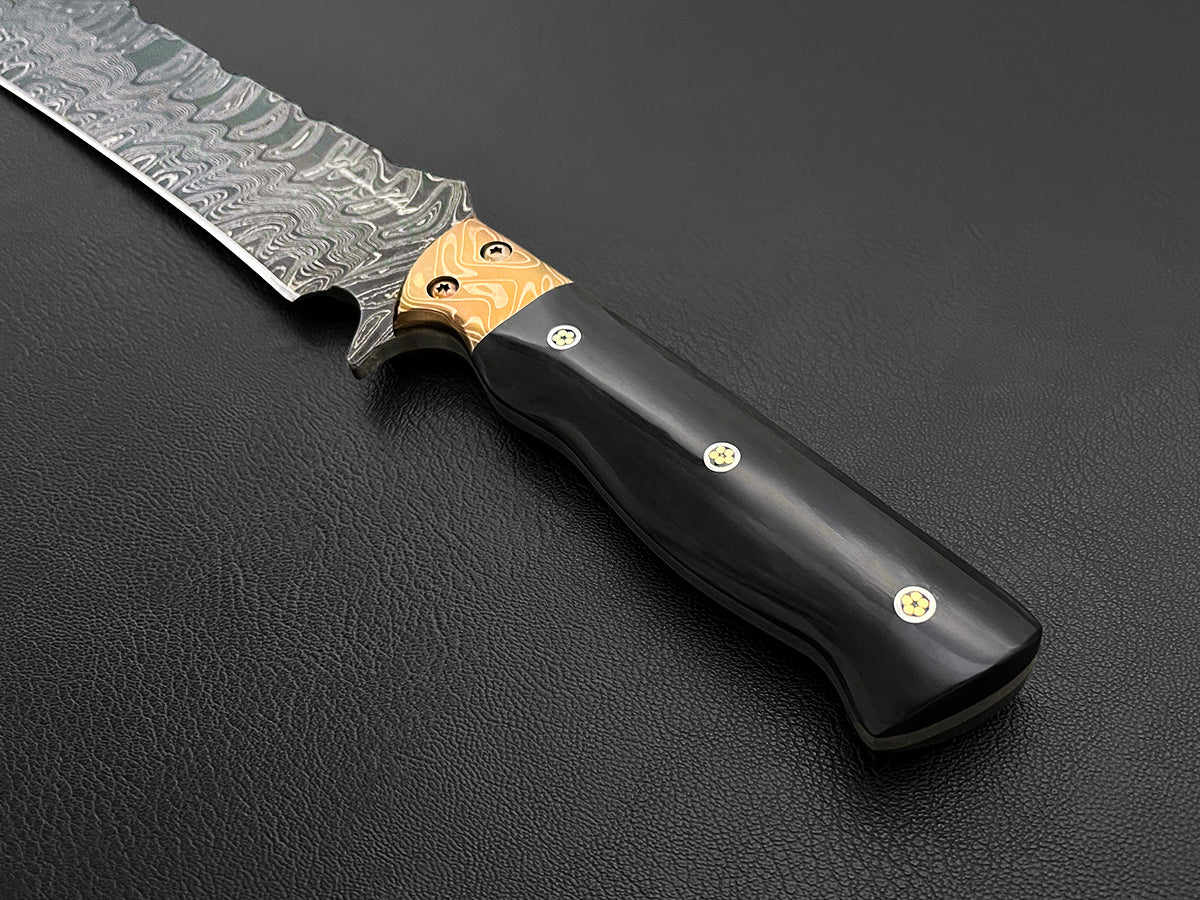 Resolve | Clip Point Bowie Knife | Dawson Select Steel | Buffalo Horn