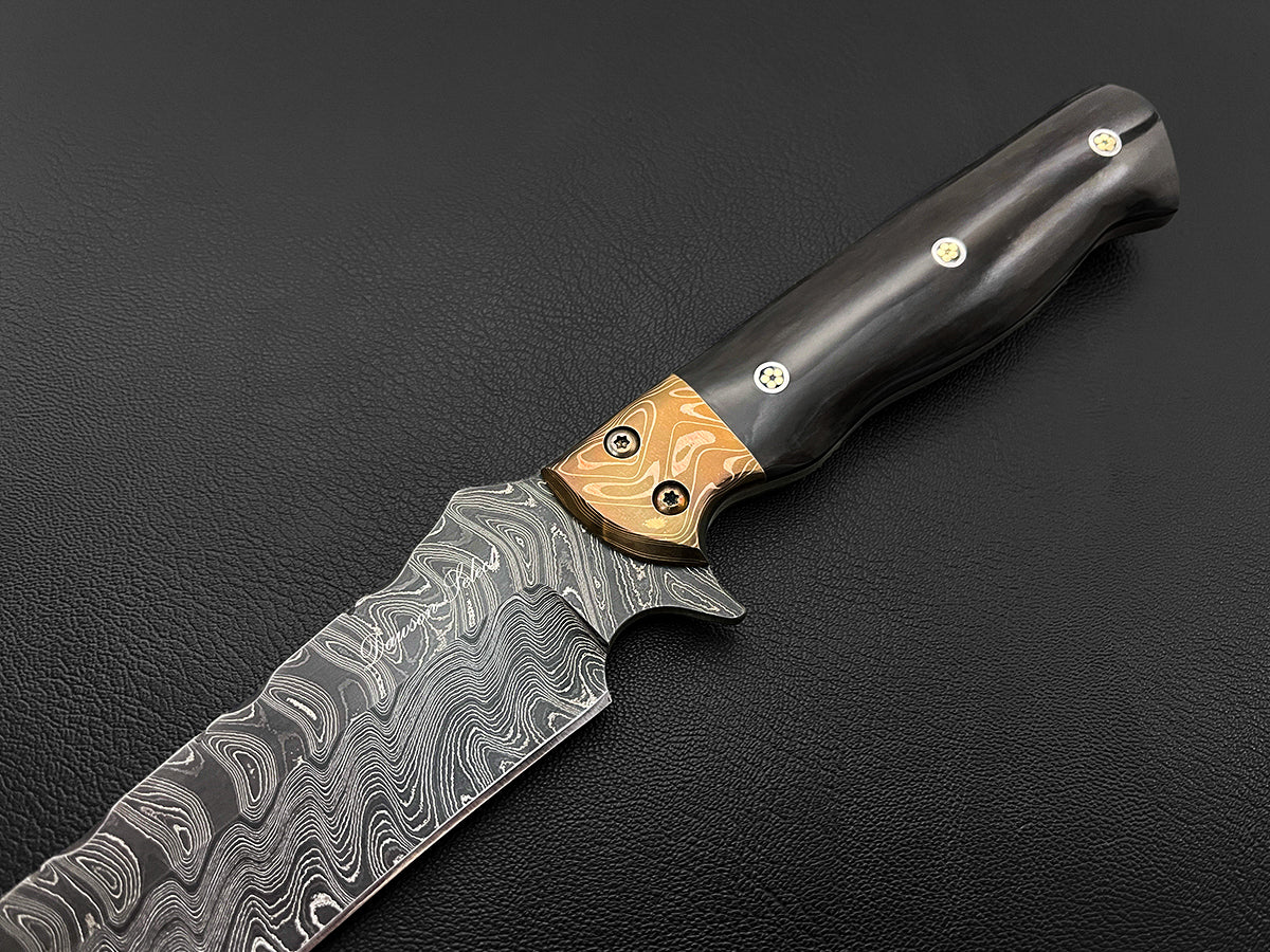 Resolve | Clip Point Bowie Knife | Dawson Select Steel | Buffalo Horn