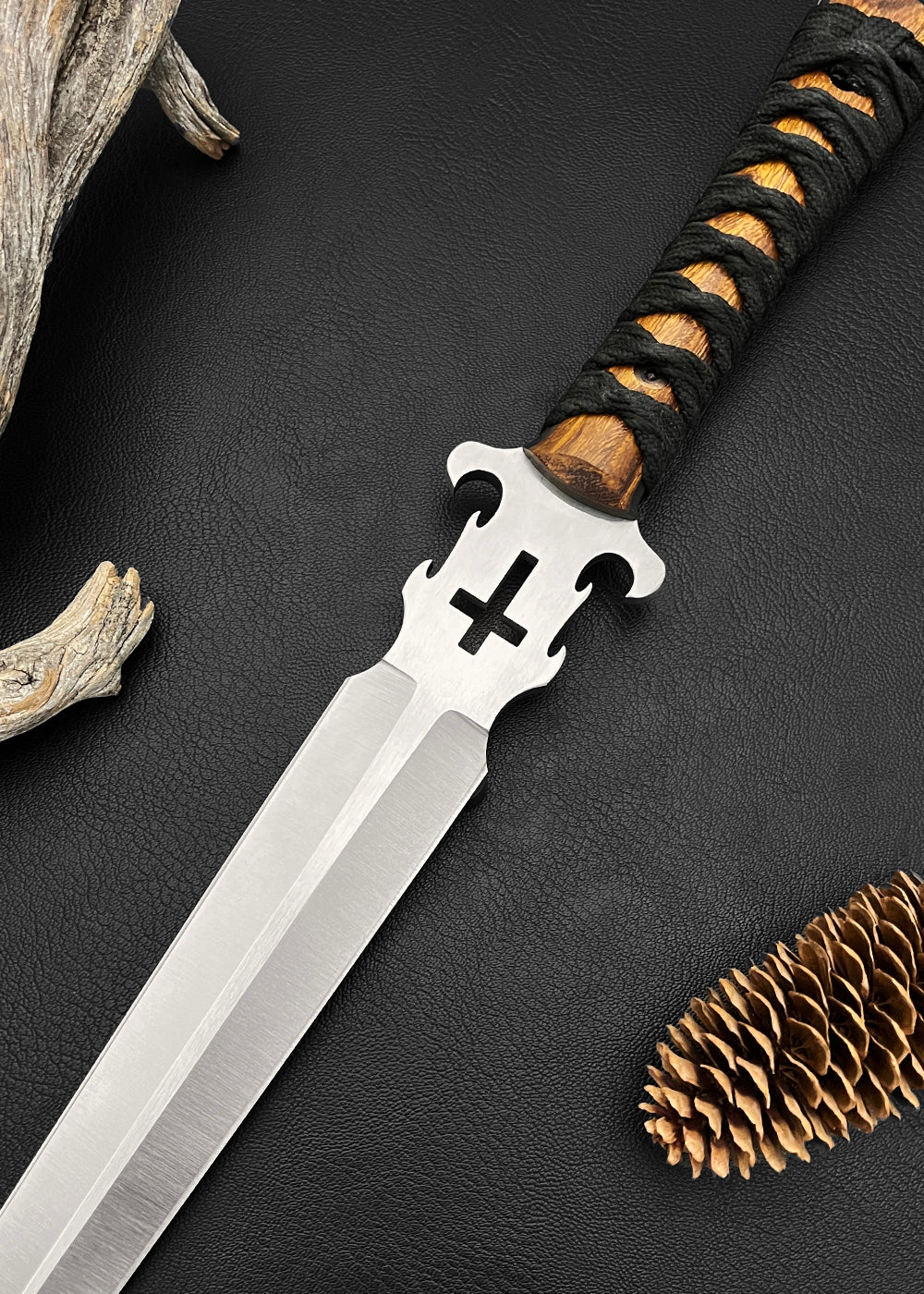 Defender of the Faith | Double-Edged Short Sword | CPM-MagnaCut Steel | Satin Finish