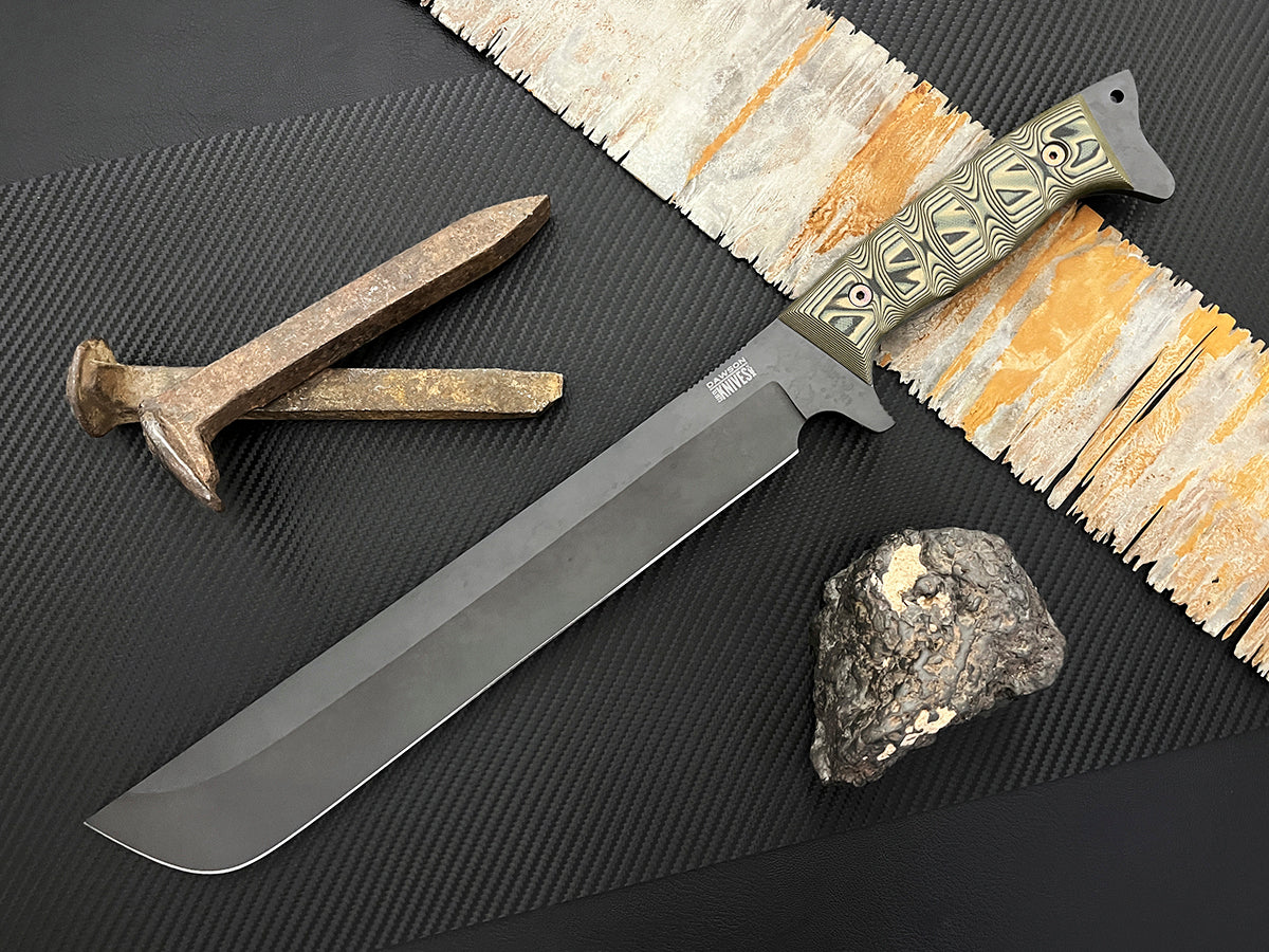 Diplomat Machete | Backpacking, Survival + Bushcraft | CPM-MagnaCut Steel | Midnight Finish