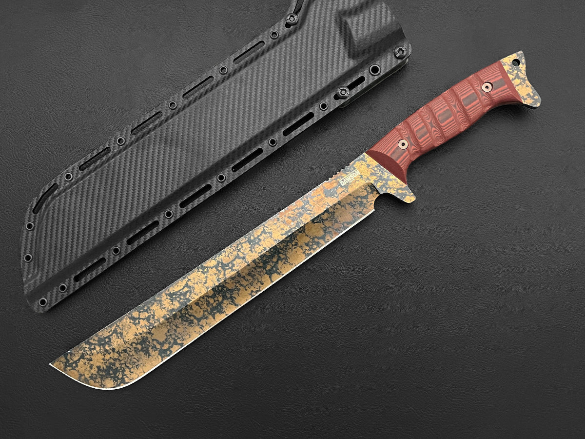 Diplomat Machete | Backpacking, Survival + Bushcraft | Pop's ProCut Steel | Wildfire Blade Finish