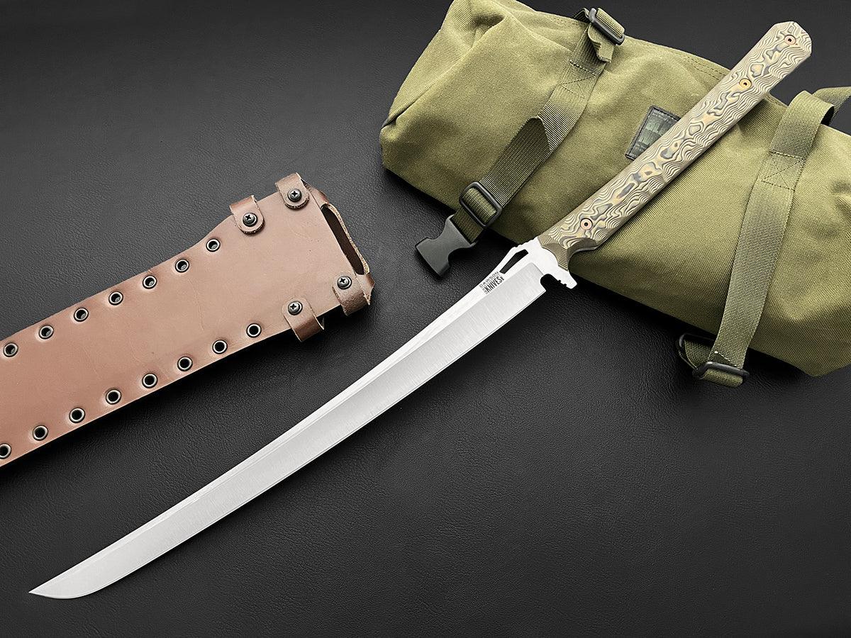 ULTRALIGHT Many Waters Ninjato Sword | 16" Blade | CPM-MagnaCut Steel | Satin Finish