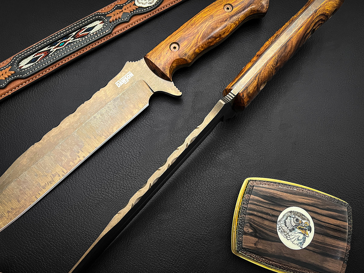 Mountain Man Bowie | Wilderness Survival Bowie | CPM-MagnaCut Steel | Arizona Copper Finish