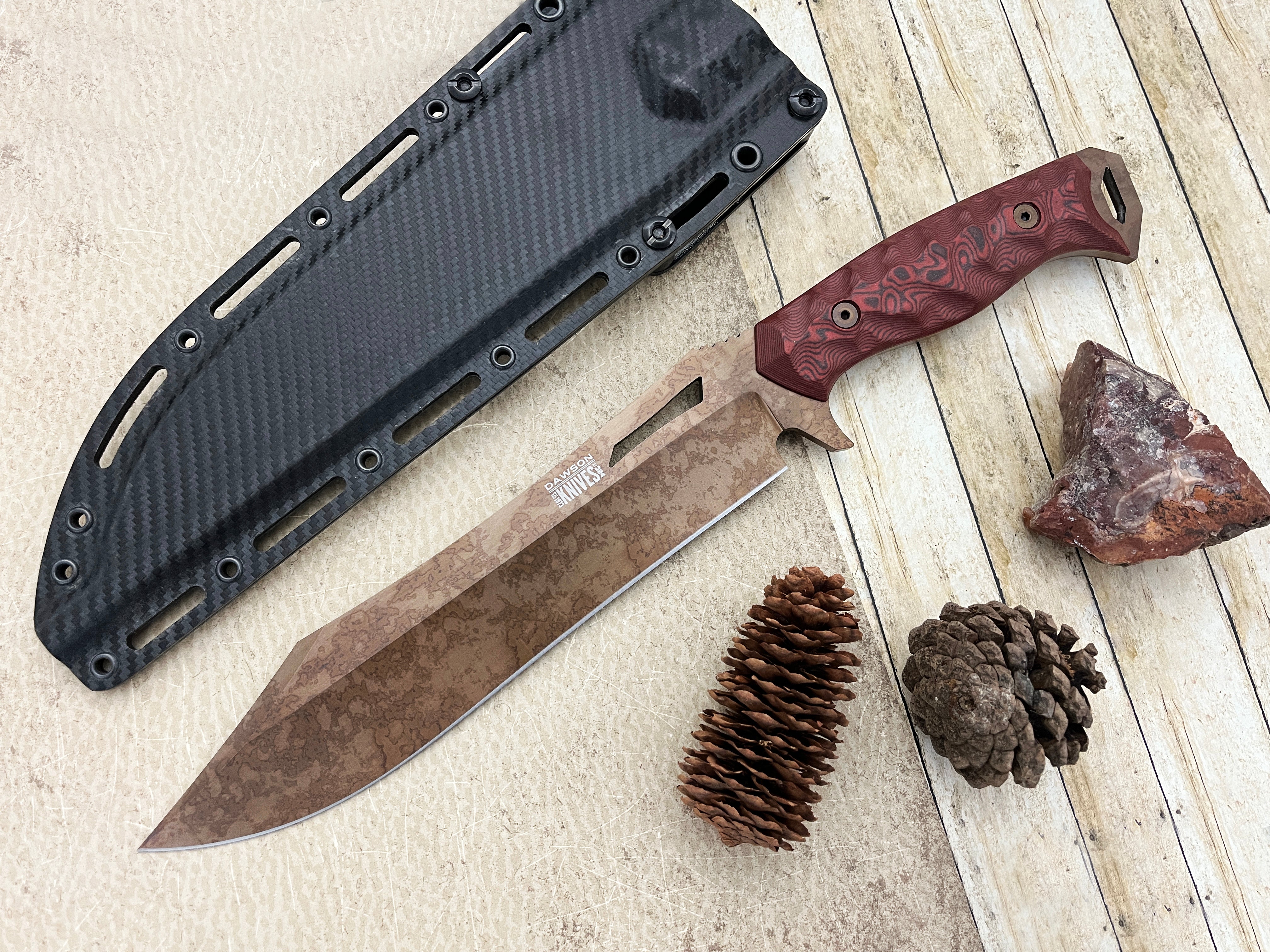 Dominion | Clip Point Survival Bowie | CPM-MagnaCut Steel | Arizona Copper Finish
