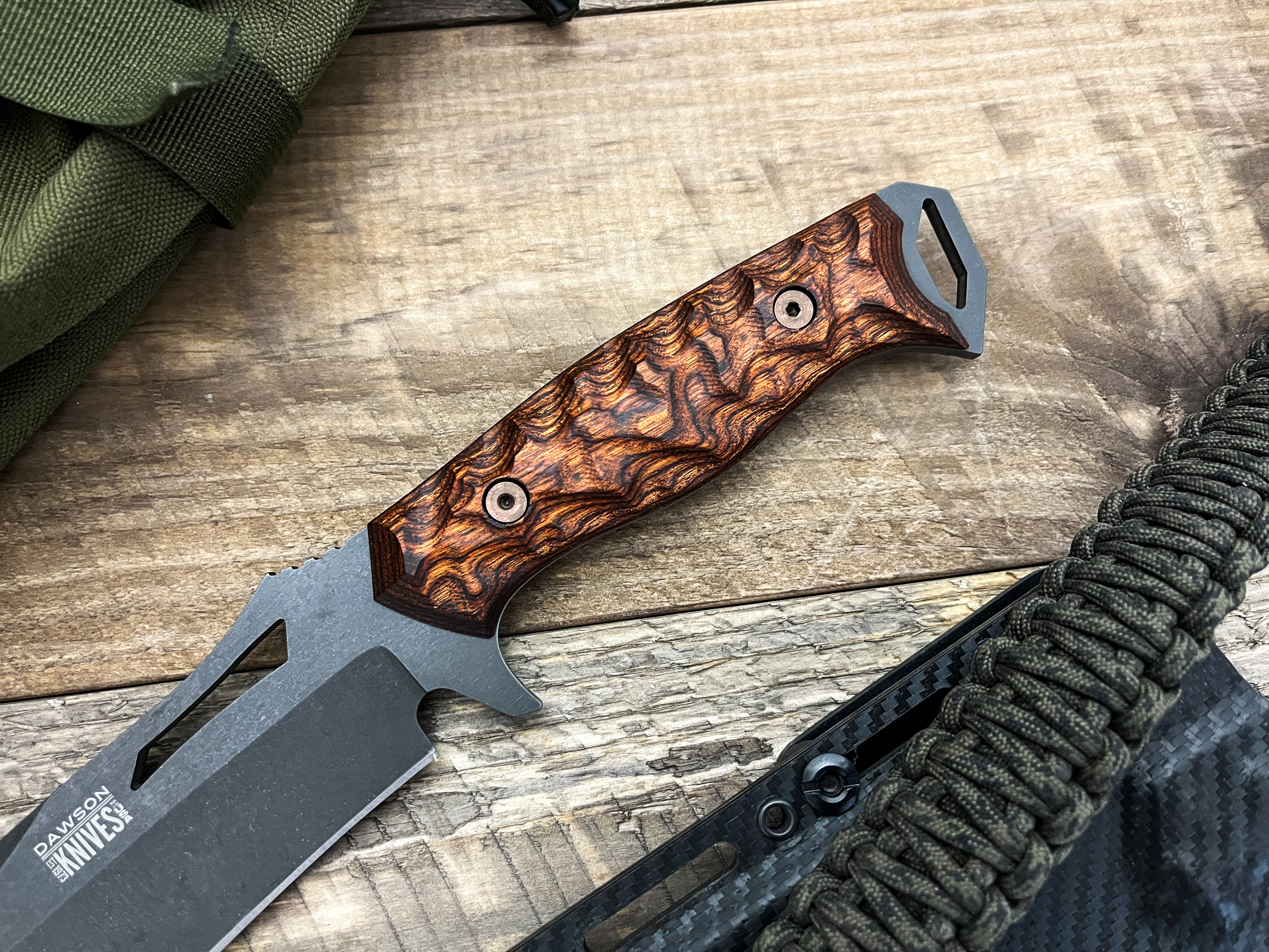Seraphim CP (Crusher Pommel) | Urban Survival Bowie | CPM-MagnaCut Steel | Midnight Finish