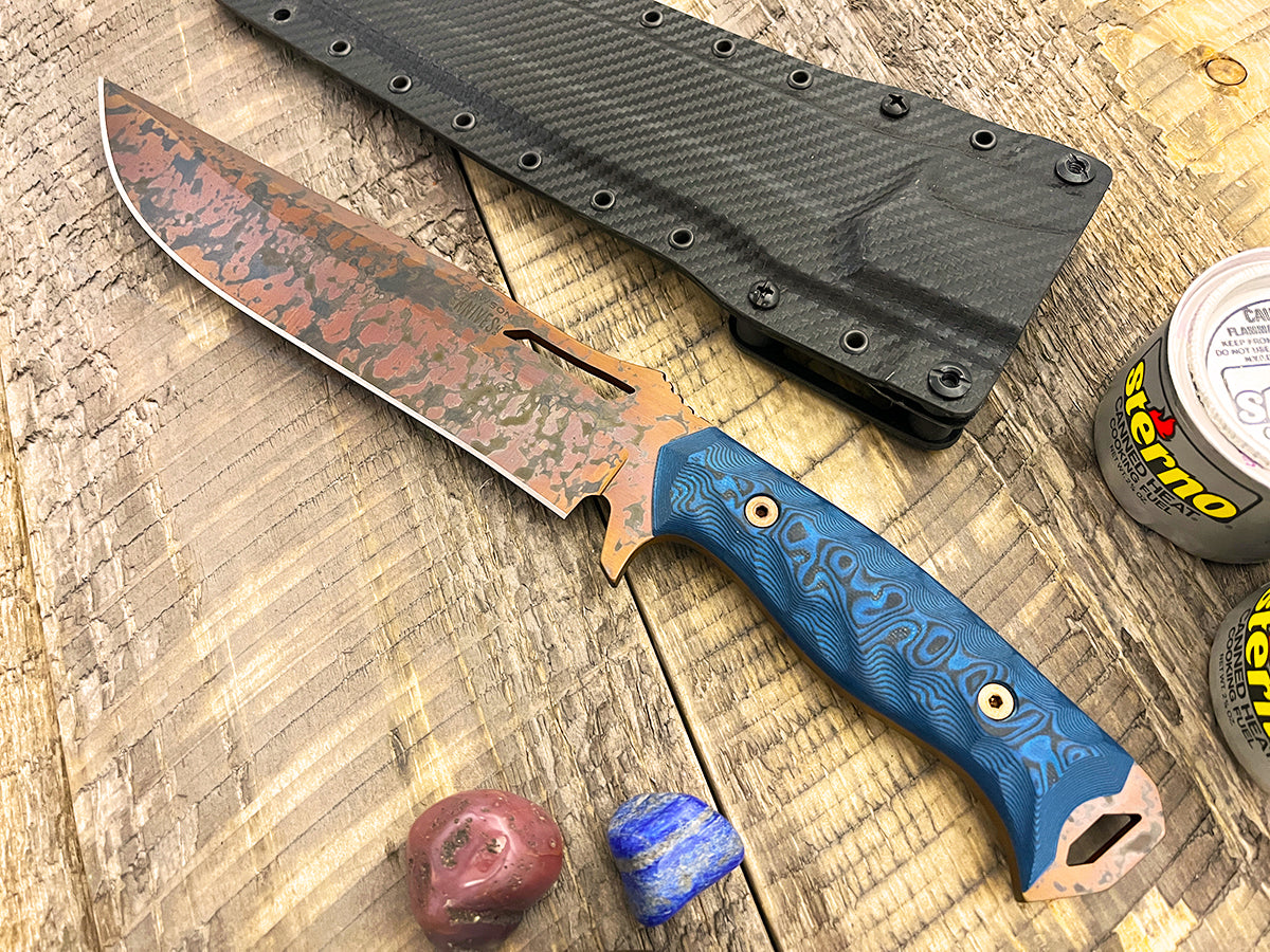 Seraphim CP (Crusher Pommel) | Urban Survival Bowie | CPM-MagnaCut Steel | Arizona Copper Finish