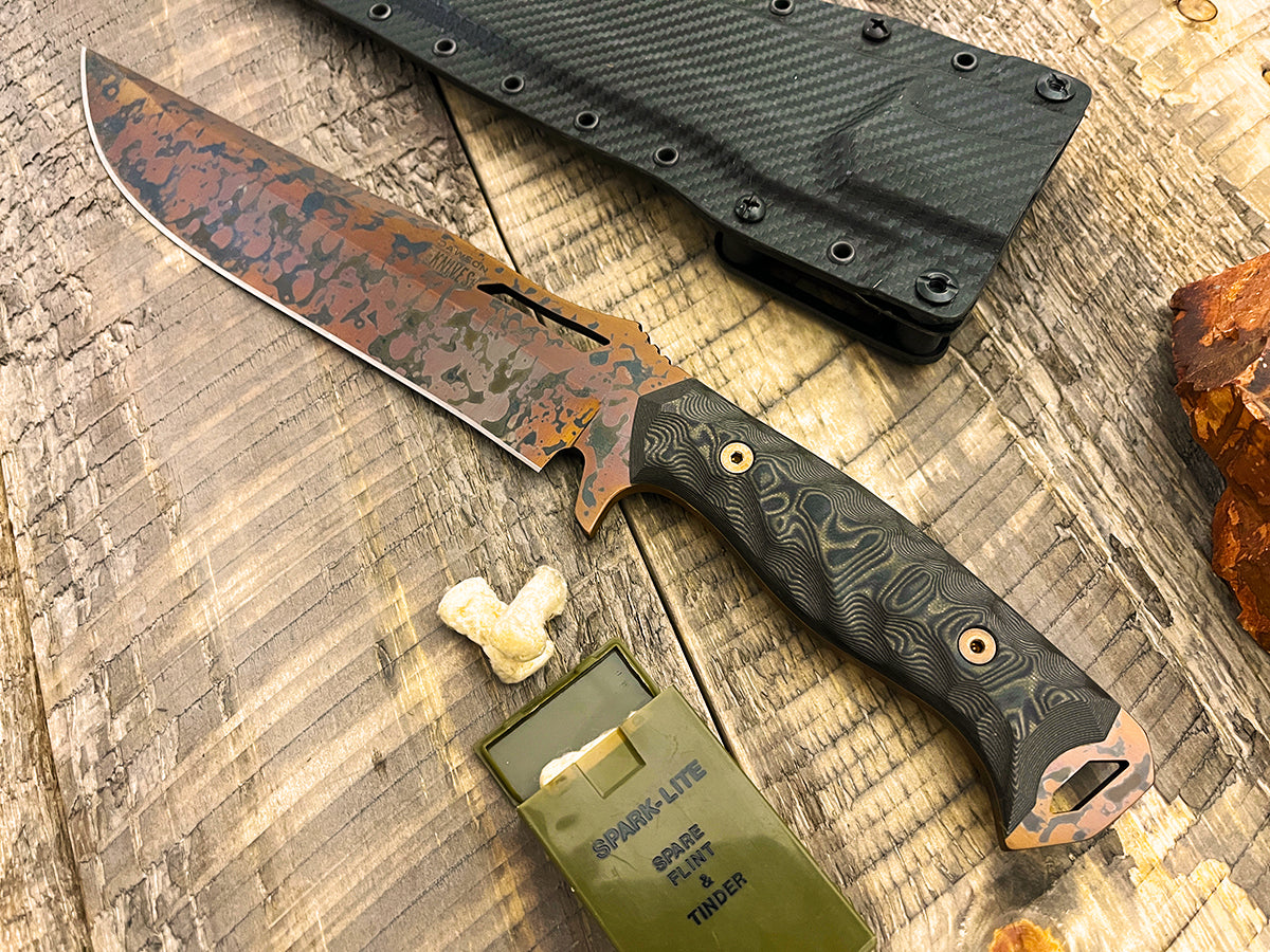 Seraphim CP (Crusher Pommel) | Urban Survival Bowie | CPM-MagnaCut Steel | Arizona Copper Finish