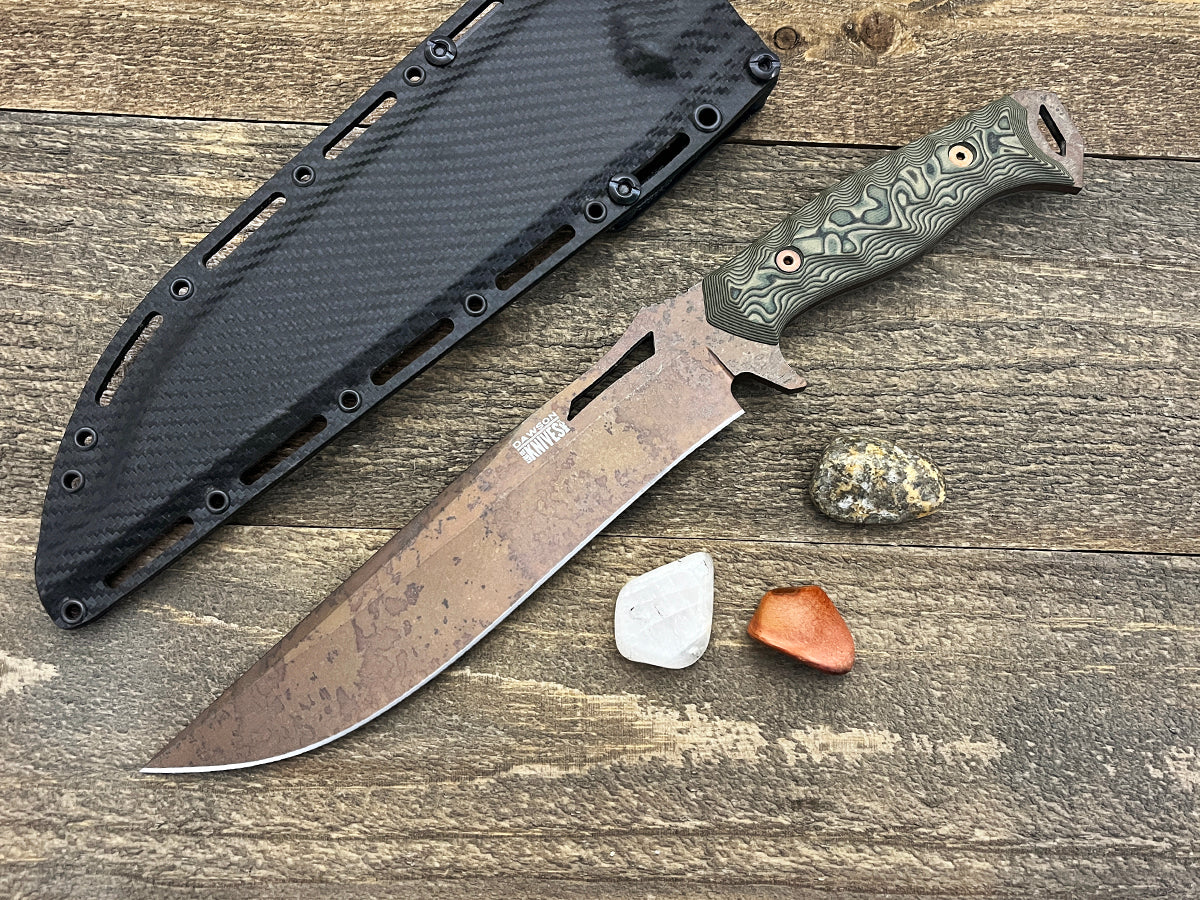 Seraphim CP (Crusher Pommel) | Urban Survival Bowie | CPM-MagnaCut Steel | Arizona Copper Finish