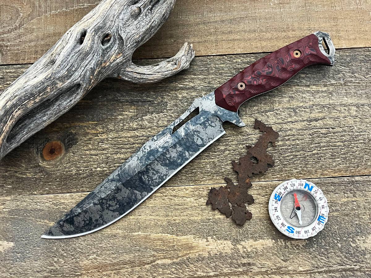 Seraphim CP (Crusher Pommel) | Urban Survival Bowie | Pop's ProCut Steel | Rainstorm Blade Finish