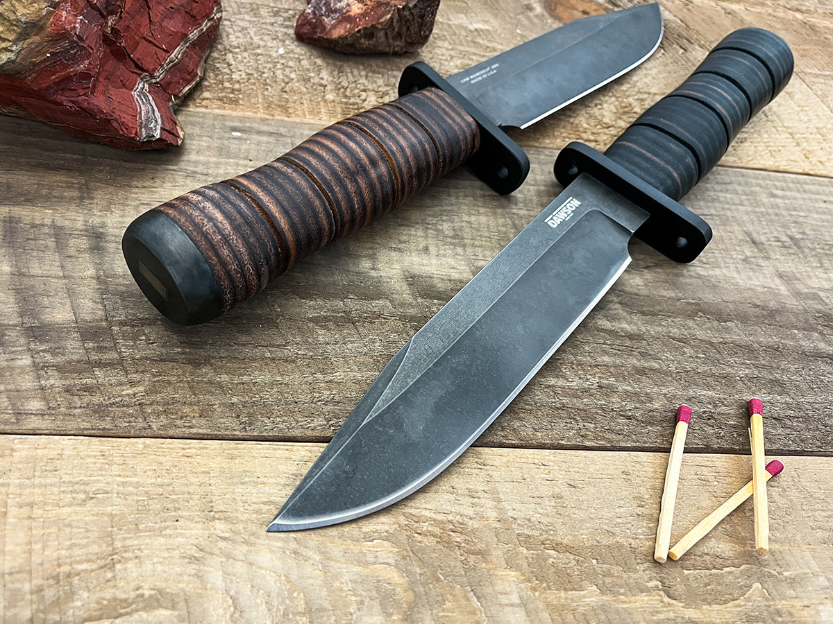 Limited Edition War Dog | WW2-Inspired Trench Knife | CPM-MagnaCut Steel | BLACK Leather Handle