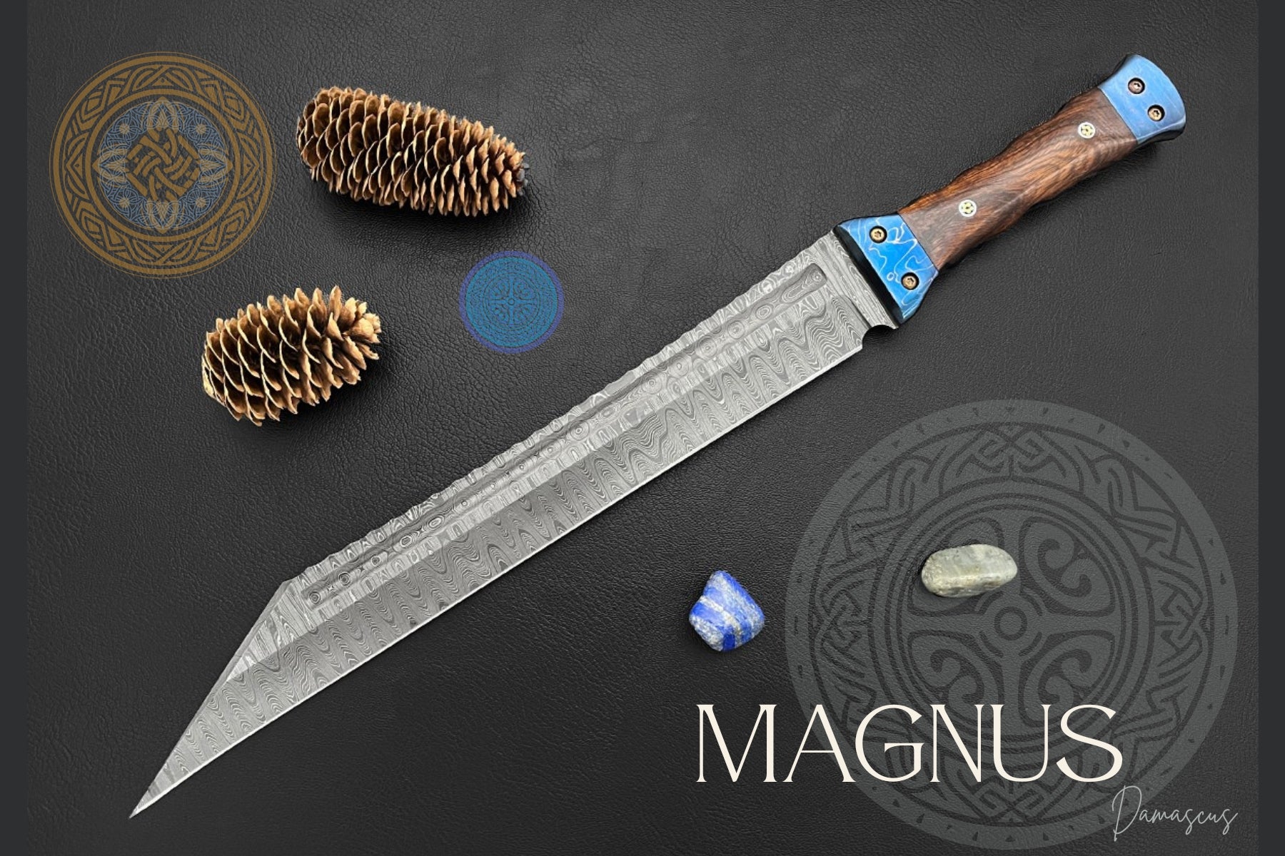 Magnus | Viking Seax Short Sword | Dawson Select Steel | Arizona Ironwood