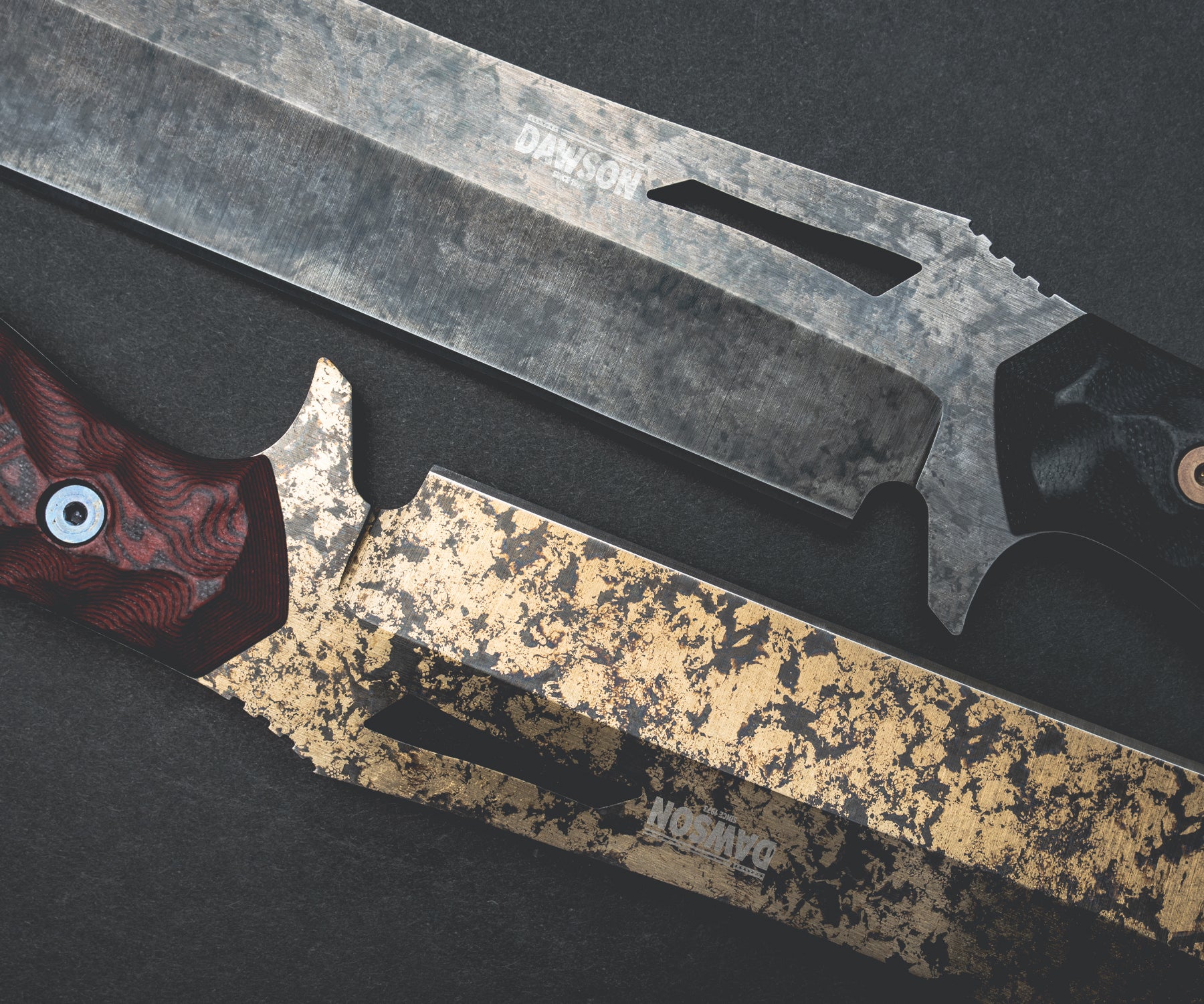 Dominion | Clip Point Survival Bowie | Pop's ProCut Steel | Rainstorm Blade Finish