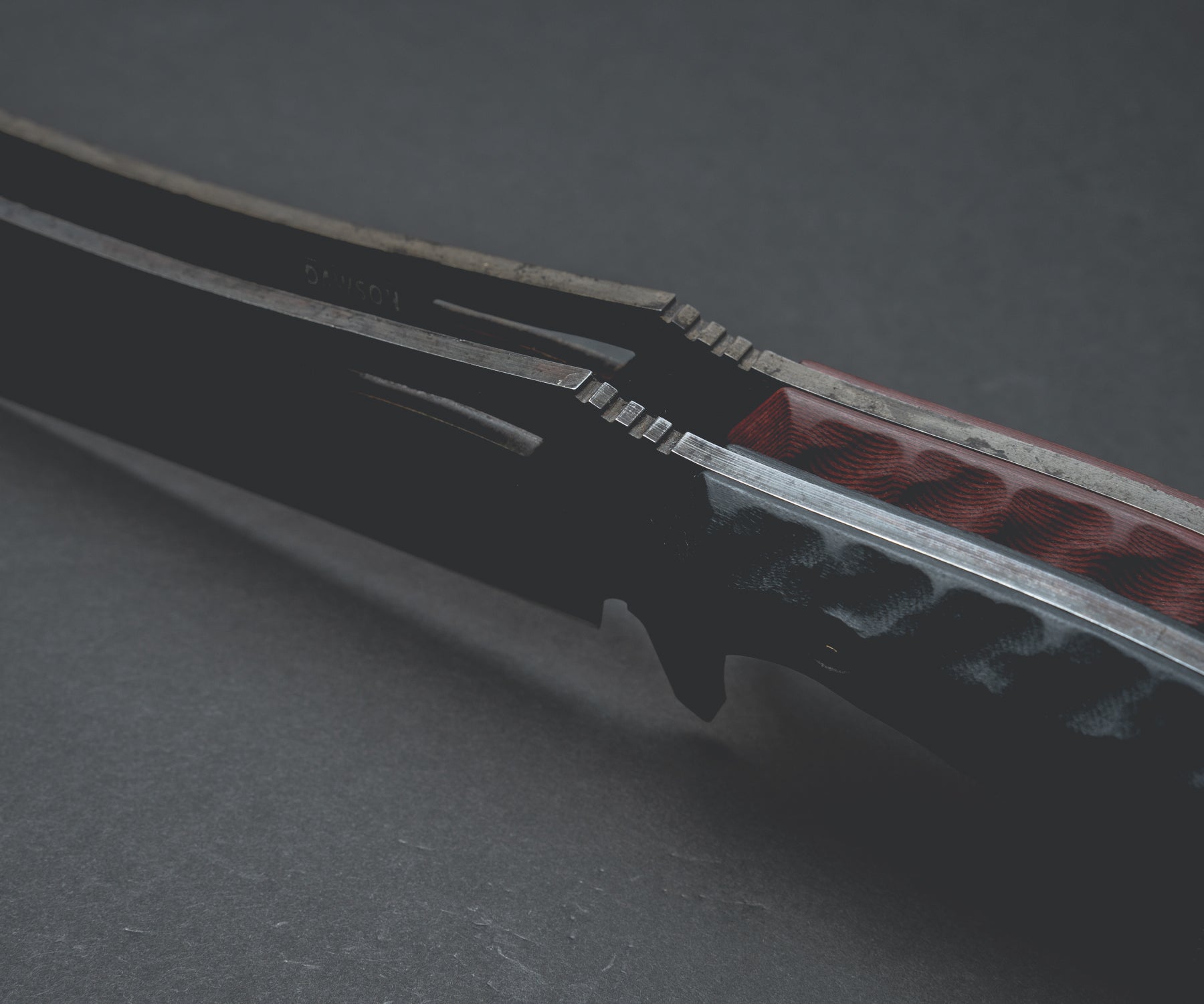 Dominion | Clip Point Survival Bowie | Pop's ProCut Steel | Rainstorm Blade Finish