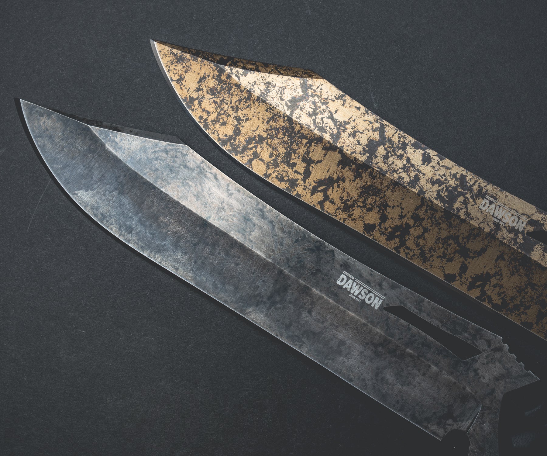 Dominion | Clip Point Survival Bowie | Pop's ProCut Steel | Rainstorm Blade Finish