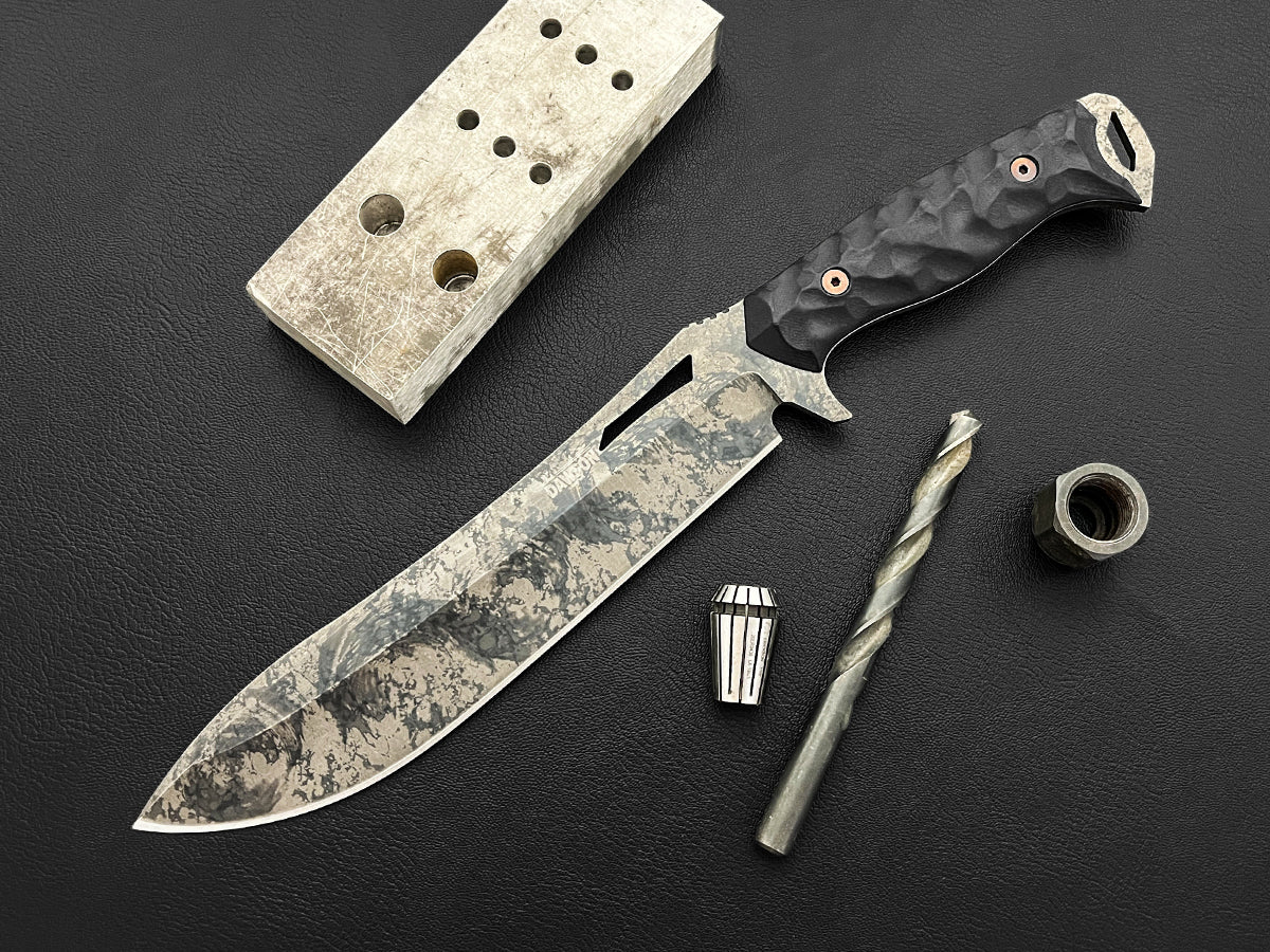 Archangel | Bolo Bowie | Pop's ProCut Steel | Rainstorm Blade Finish