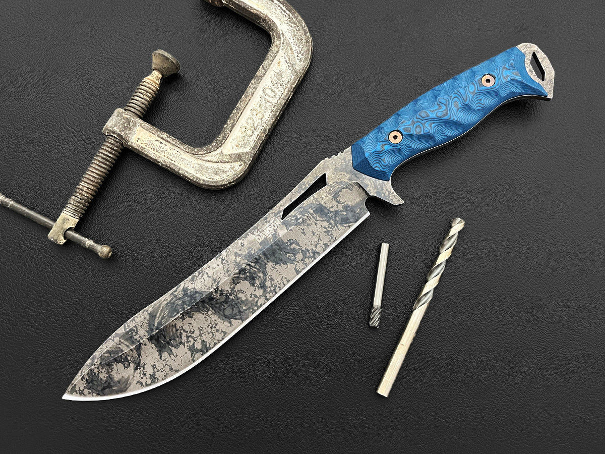 Archangel | Bolo Bowie | Pop's ProCut Steel | Rainstorm Blade Finish