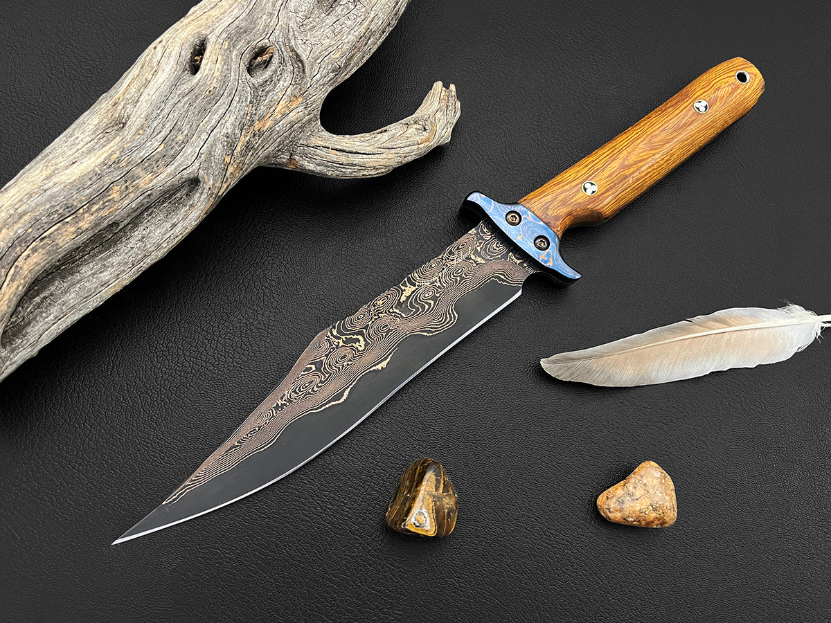 Silk Trader | Dawson Select Tigermai Steel | Ironwood | Heat Anodized Bolster