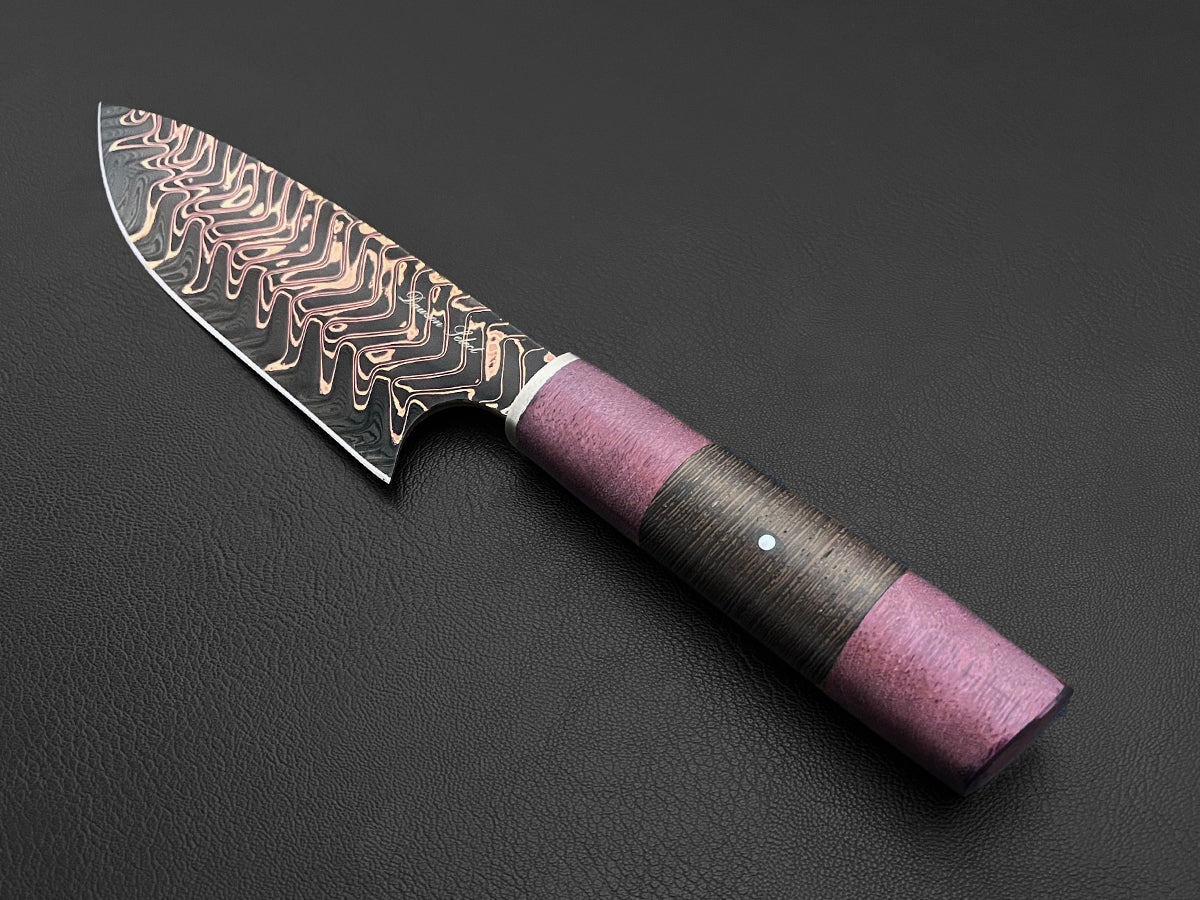 Kongen | Japanese-style Culinary Knife | Dawson Select Steel | Purple Heart + Wenge Wood
