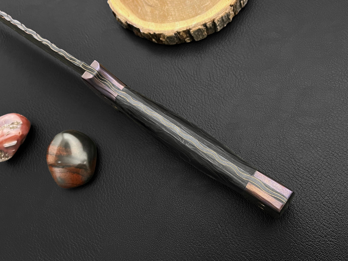 Dirk of Stewart | Dawson Select Copper San Mai Steel | Marble Carbon Fiber