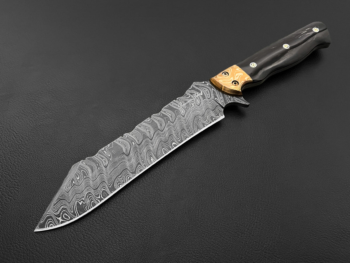 Resolve | Clip Point Bowie Knife | Dawson Select Steel | Buffalo Horn