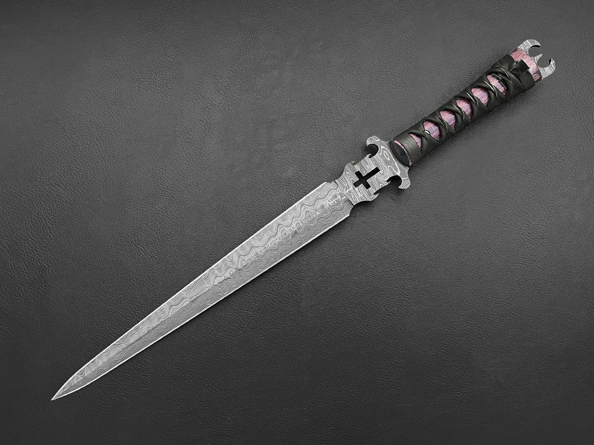 Defender of the Faith | Dawson Select Steel | Double-Edged Short Sword | Purple Heartwood
