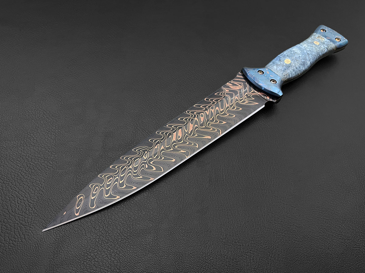 Dirk of Stewart | Dawson Select Copper San Mai Steel | Blue Box Elder