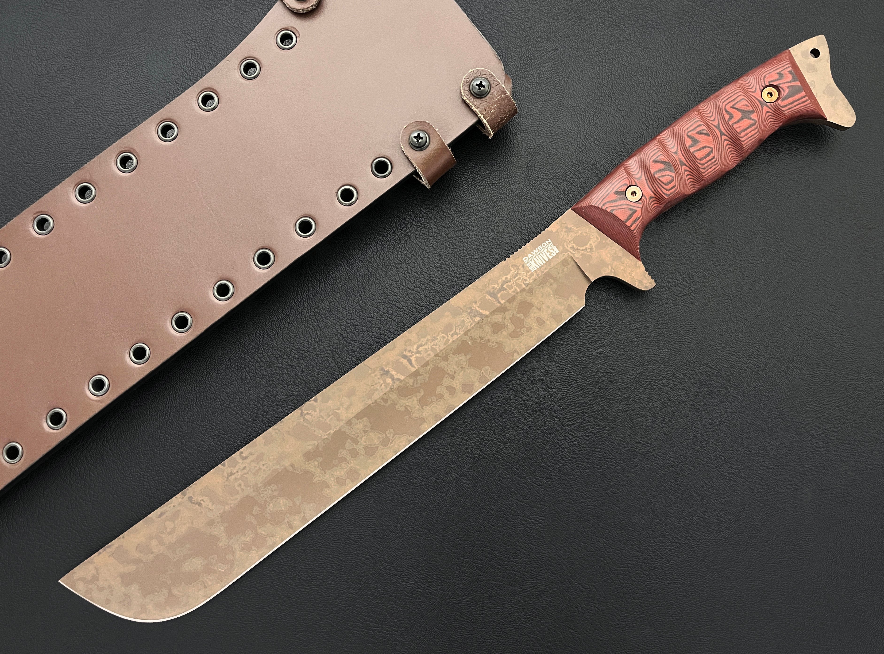 Diplomat Machete | Backpacking, Survival + Bushcraft | CPM-MagnaCut Steel | Scorched Earth