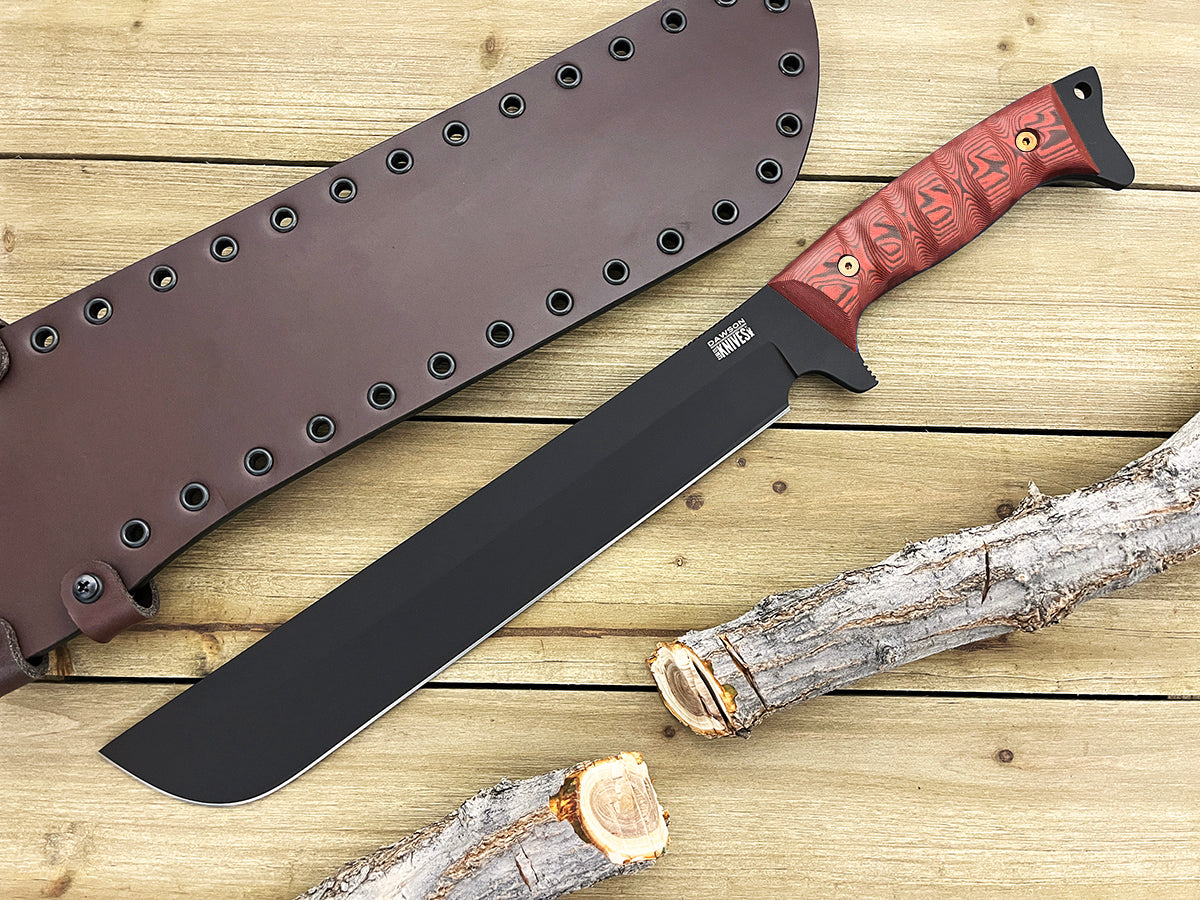 Diplomat Machete | Backpacking, Survival + Bushcraft | CPM-MagnaCut Steel | Stealth Black