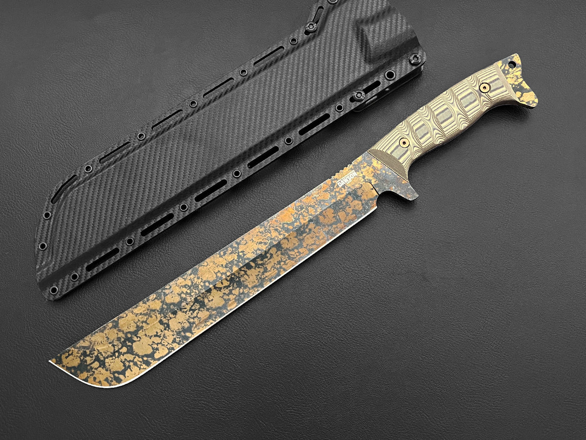 Diplomat Machete | Backpacking, Survival + Bushcraft | Pop's ProCut Steel | Wildfire Blade Finish
