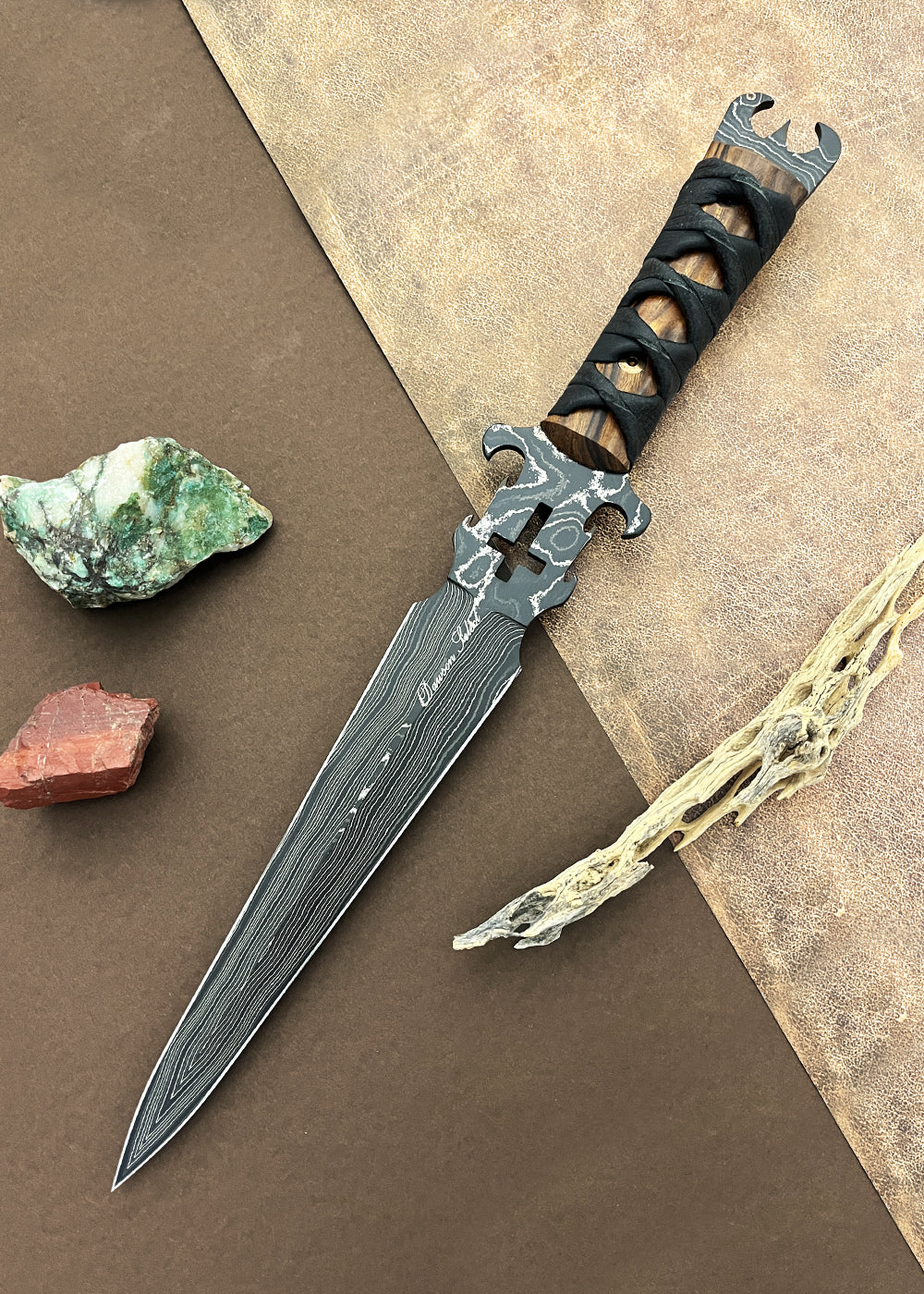 Defender of the Faith | Dawson Select Steel | Double-Edged Dagger | Arizona Ironwood