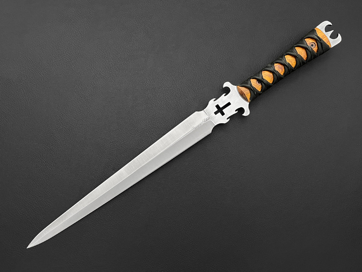 Defender of the Faith | Double-Edged Short Sword | CPM-MagnaCut Steel | Satin Finish