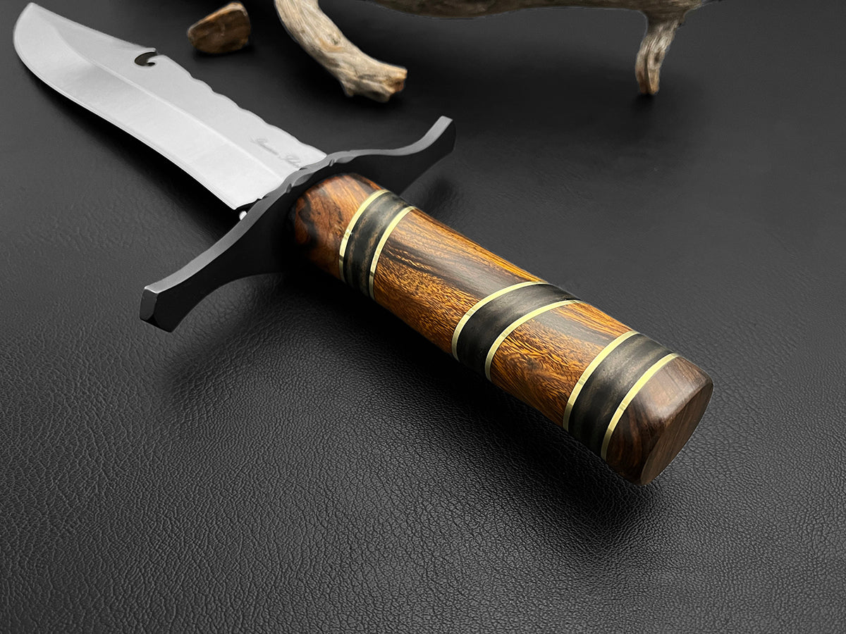 Old Mississippi Fighter | Dawson Select Western Bowie | CPM-3V | Arizona Ironwood + Leather