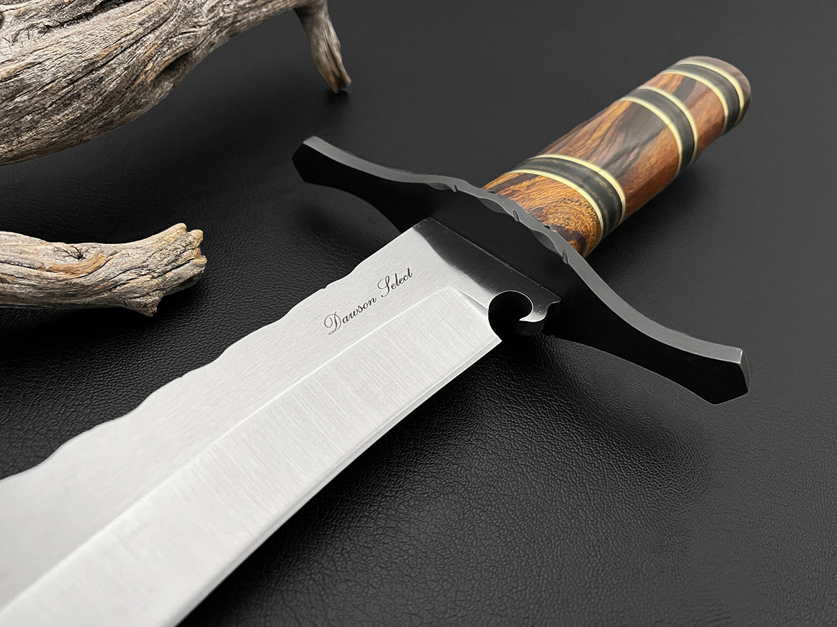 Old Mississippi Fighter | Dawson Select Western Bowie | CPM-3V | Arizona Ironwood + Leather