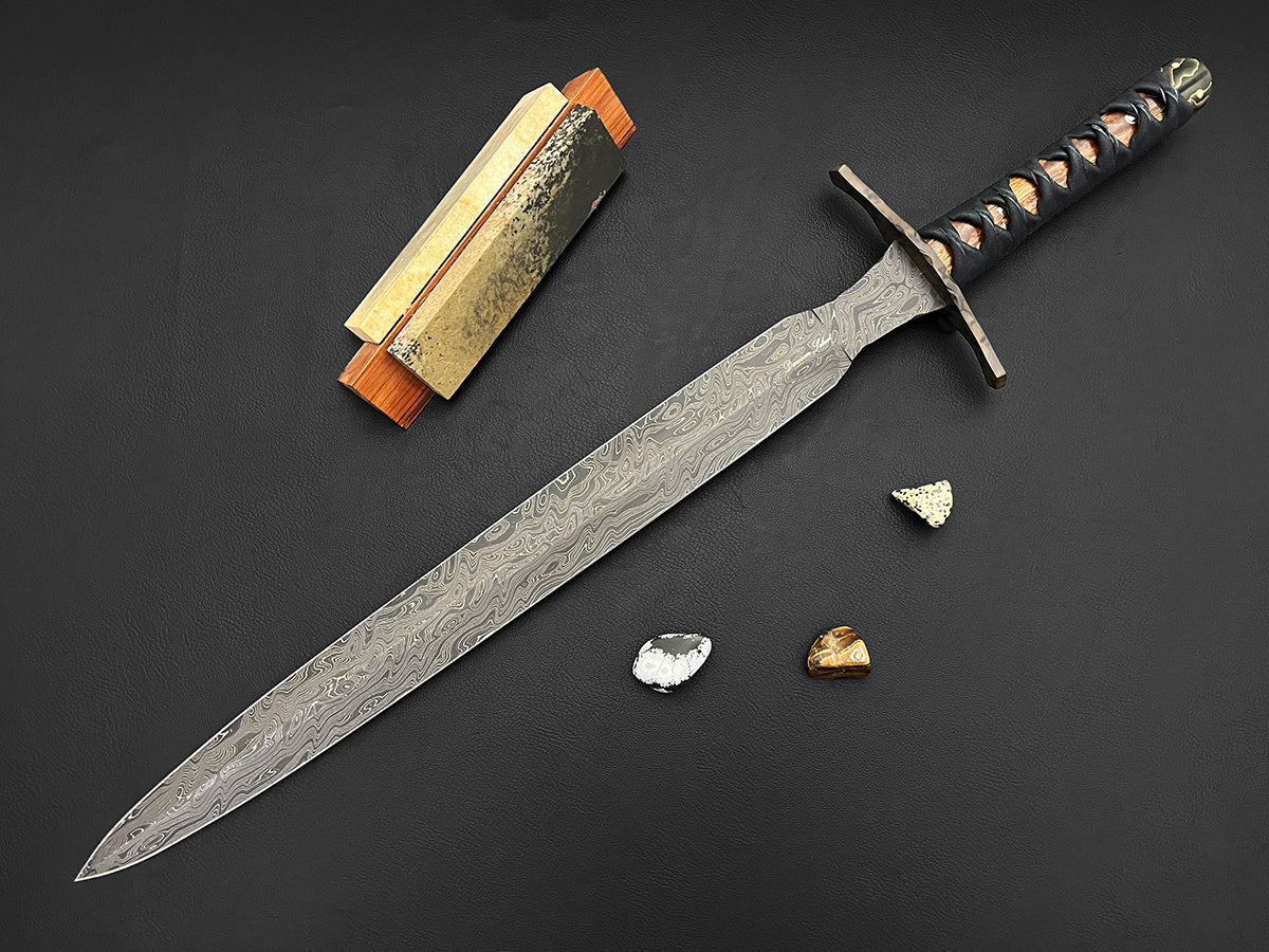 Pendragon | European Style Short Sword | Dawson Select Steel | Arizona Ironwood + Maplewood