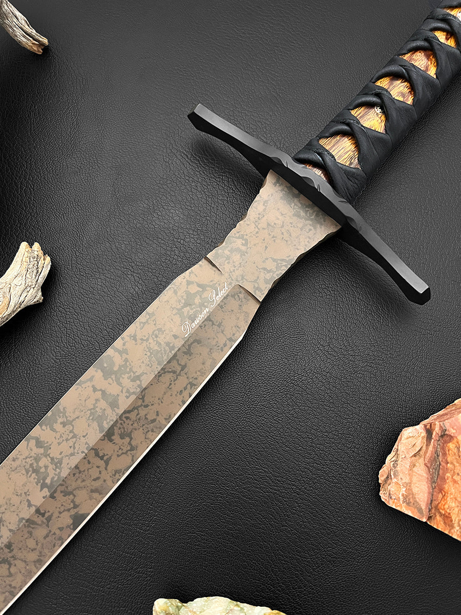 Pendragon | Dawson Select 15" Short Sword | CPM-MagnaCut Steel | Scorched Earth Finish